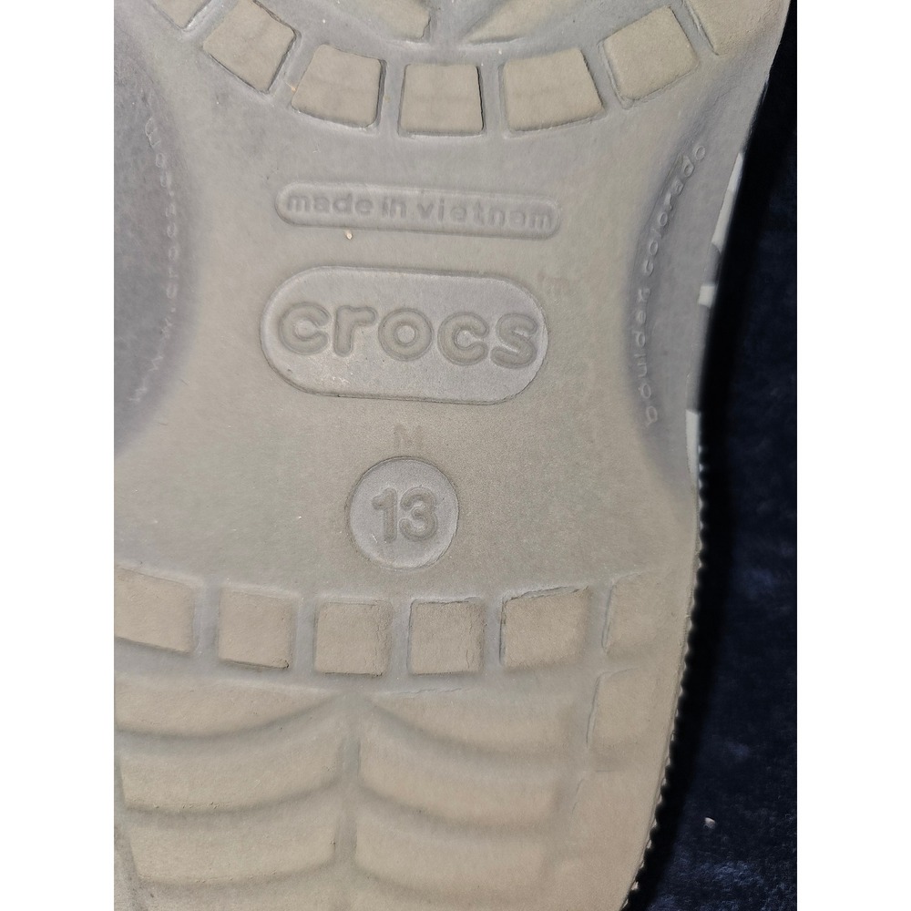 Crocs Classic Clog Mens Size 13 Grey Black Camo Camouflage Slip On Shoes - Picture 4 of 5